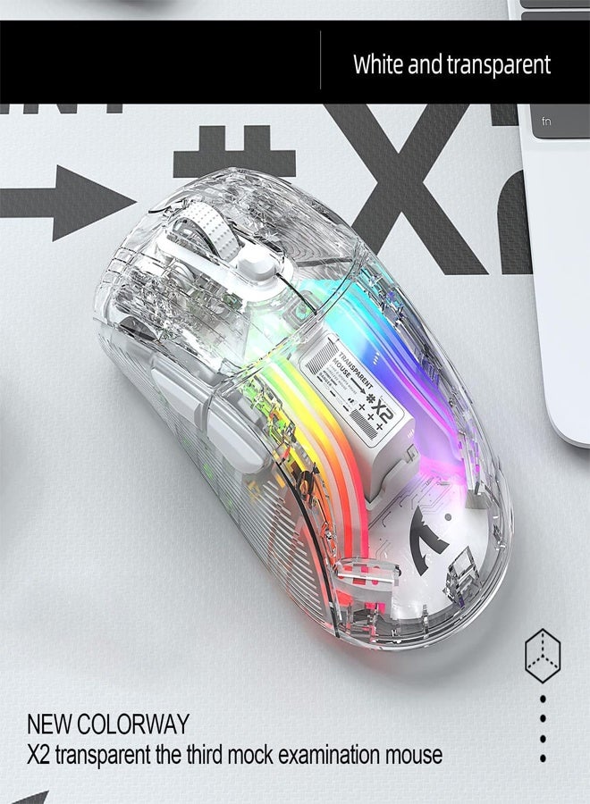 General Rechargeable 2.4G Bluetooth Computer Mouse Wireless Gaming Mouse RGB Color E-Sports Office Silent Mouse 3 Connection Types Suitable for Computer Tablet Mobile Phone  - Image 3