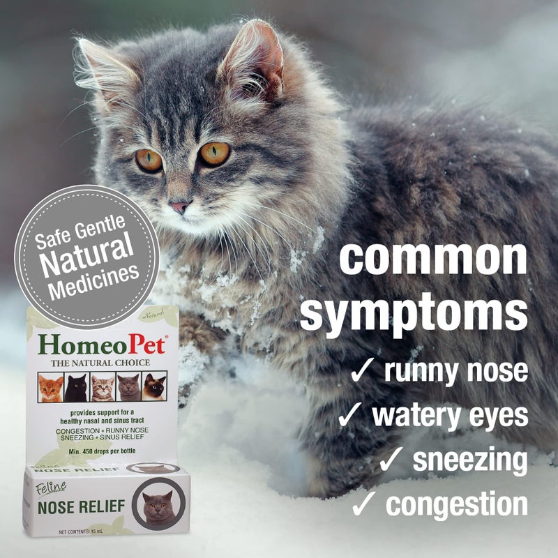 HomeoPet Feline Nose Relief, Natural Nasal and Sinus Medicine for Cats, Pet Medicine, 15 Milliliters - Image 3