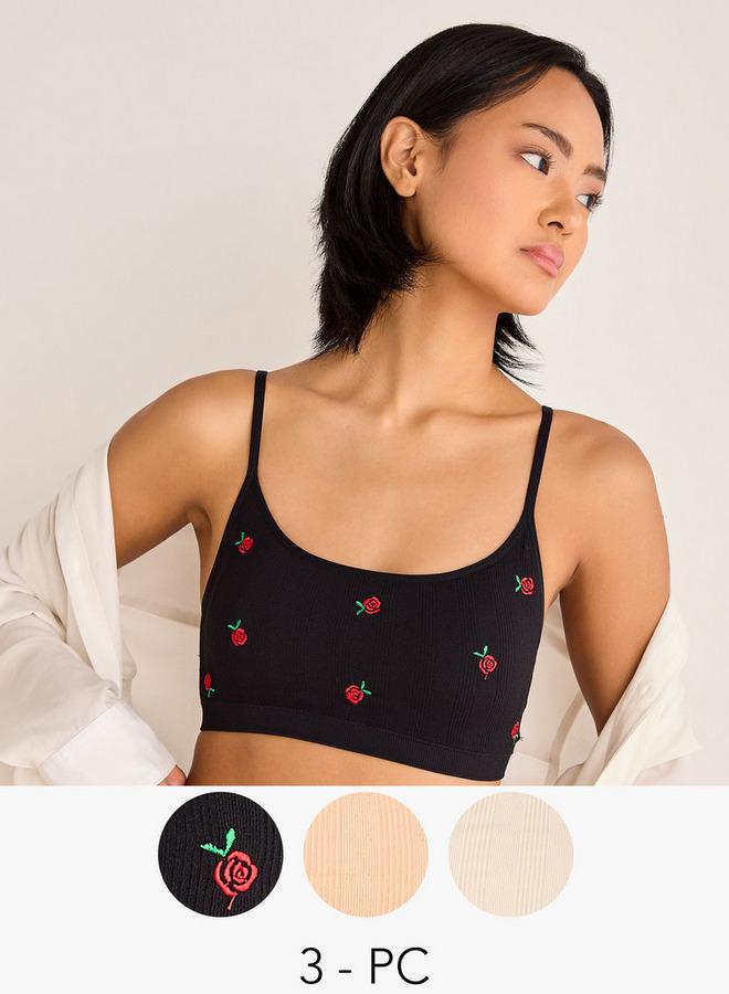 Splash FAV Set of 3 - Assorted Seam Bra with Adjustable Straps - Image 1