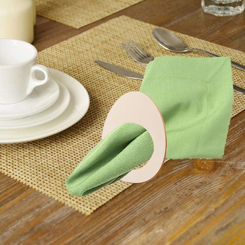 🍳 20 حلقة خشبية على شكل بيضة لحمل المناديل - Image 1