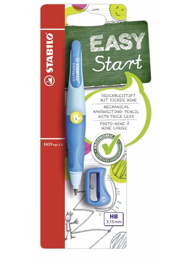 STABILO EASYergo 3.15mm Mechanical Pencil Left Handed - Light Blue/Dark Blue - Image 1
