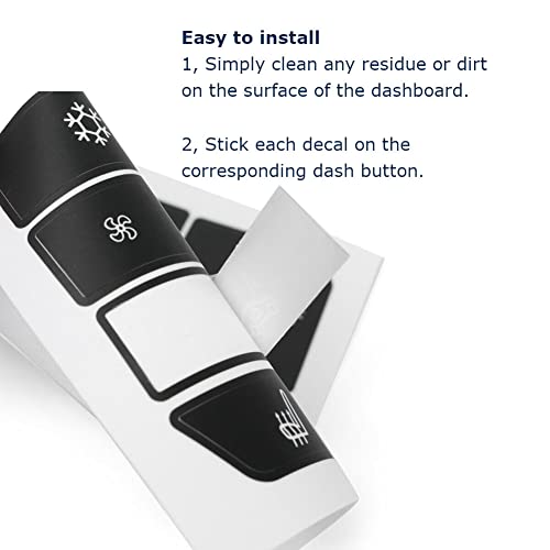 Ombialo AC Dash Button Repair Kit, Stickers Decals Compatible with BMW 3 Series 2006-2011, 1pc (BMW-3 Series) - Image 2