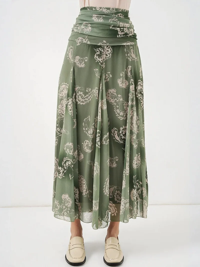 بيغ دارت BDART High Waist Paisley Maxi Skirt