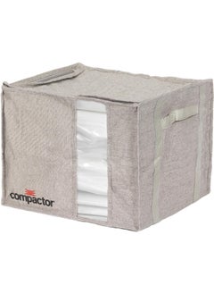 COMPACTOR Space Saving Semi Rigid Zipper Closure Vacuum Storage Box Grey and Clear 125 L RAN10118  - Image 3