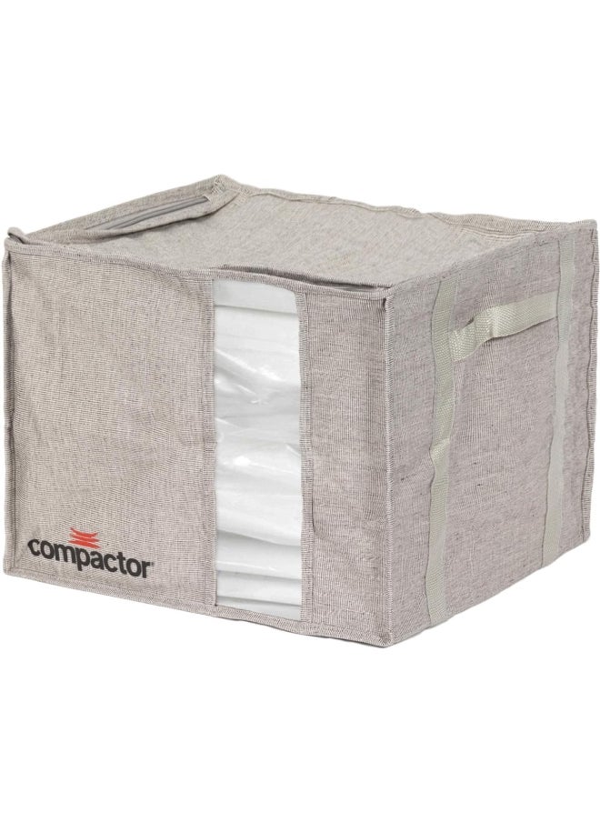 COMPACTOR - Space Saving Semi Rigid Zipper Closure Vacuum Storage Box Grey and Clear 125 L RAN10118 - Image 1