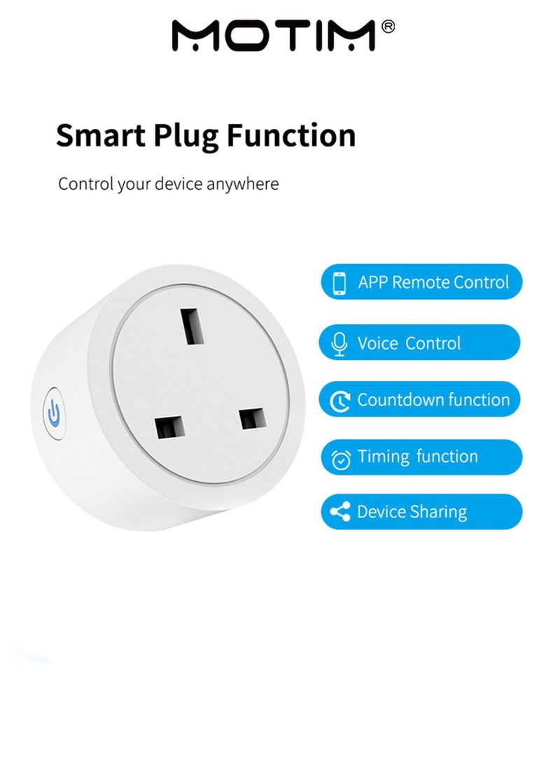 Motim 4 Pack WiFi Smart Plug 16A WLAN Smart Socket with  WiFi Plug Socket Remote Voice Control Works with Alexa Google Home for Home Automation - Image 2