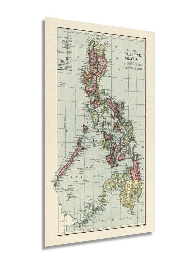 HISTORIX Vintage 1906 Philippines Map - 18x24 Inch Wall Art - Historic Territory Map in Full Color on Matte Paper - Image 1