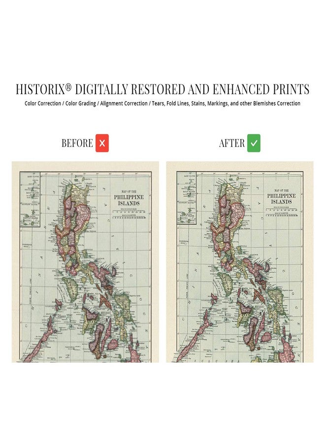 HISTORIX Vintage 1906 Philippines Map - 18x24 Inch Wall Art - Historic Territory Map in Full Color on Matte Paper - Image 3