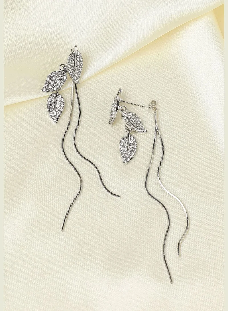 SOHI Silver Plated Designer Casual Drop Earring For Women