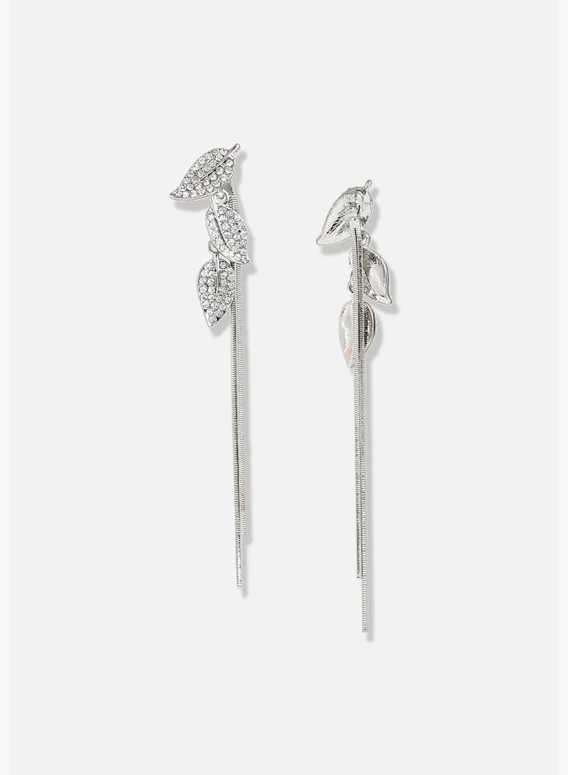 SOHI Silver Plated Designer Casual Drop Earring For Women