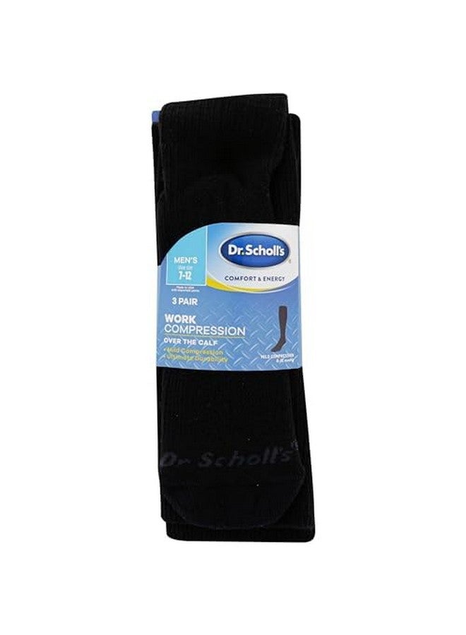 Dr. Scholl's Dr. Scholl's Men's Work Compression Over the Calf Sock, Black, 6.5-12 US - Image 2
