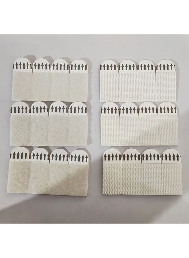 24 Pairs Heavy Duty Picture Hanging Kit Removable Waterproof No Damage Adhesive Wall Hooks - Image 1