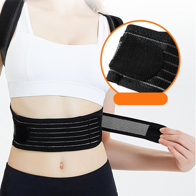 Black Posture Corrector Belt for Men Women Spine Support - Image 5