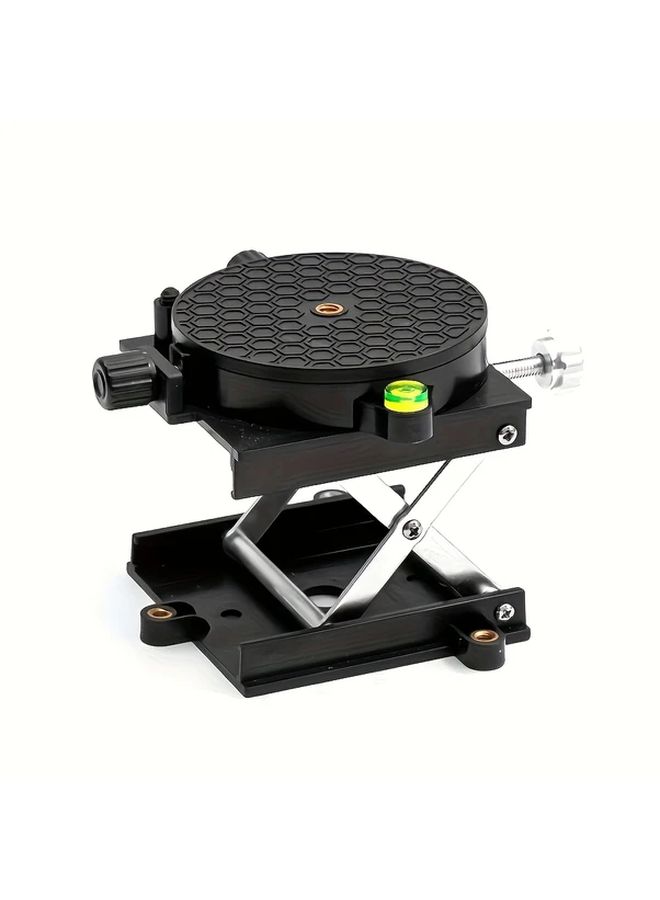 Lift Table Round Aluminum Alloy Spirit Level with 360 Rotating Workbench and Automatic Leveling Stand - Image 1
