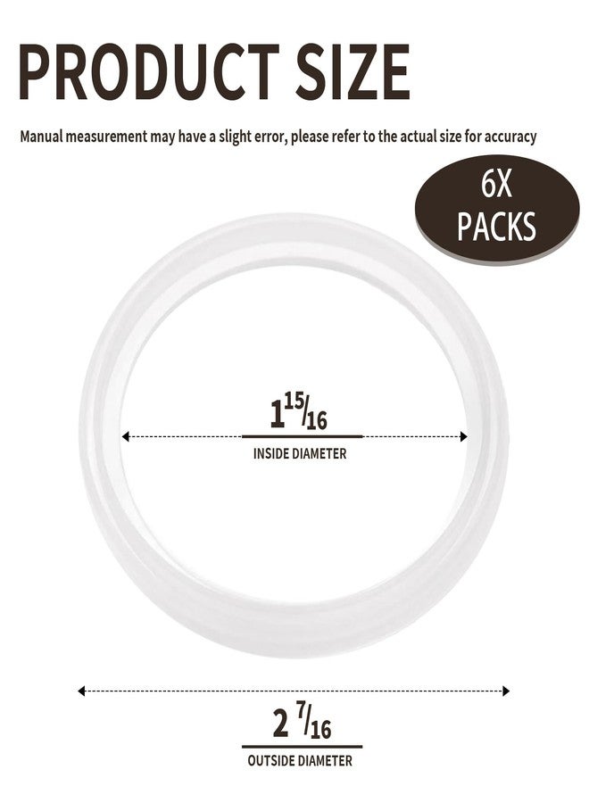 Antrys Replacement Gaskets Compatible with Thermos Stainless King Food Jar 16 and 24 Ounce, Silicone Seals Ring Ensures Containers a Leak-Proof Seal, O-Rings with No Phthalate/Latex/BPA - 6 Pack - Image 4