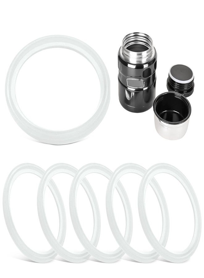 Antrys Replacement Gaskets Compatible with Thermos Stainless King Food Jar 16 and 24 Ounce, Silicone Seals Ring Ensures Containers a Leak-Proof Seal, O-Rings with No Phthalate/Latex/BPA - 6 Pack - Image 1