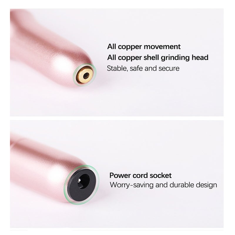 USB Power Supplys Mini Handheld Electric Grinder Drill Tool Nail Gelatum Removing Drill Manicure Machine Speed Adjustable Grinding Rotary Tool Kit with 6 Grinding Heads - Image 4