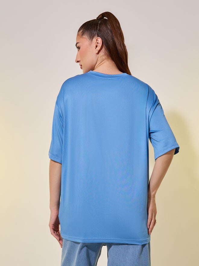 Styli Styli Round Neck Slogan Print T-Shirt  - Image 5