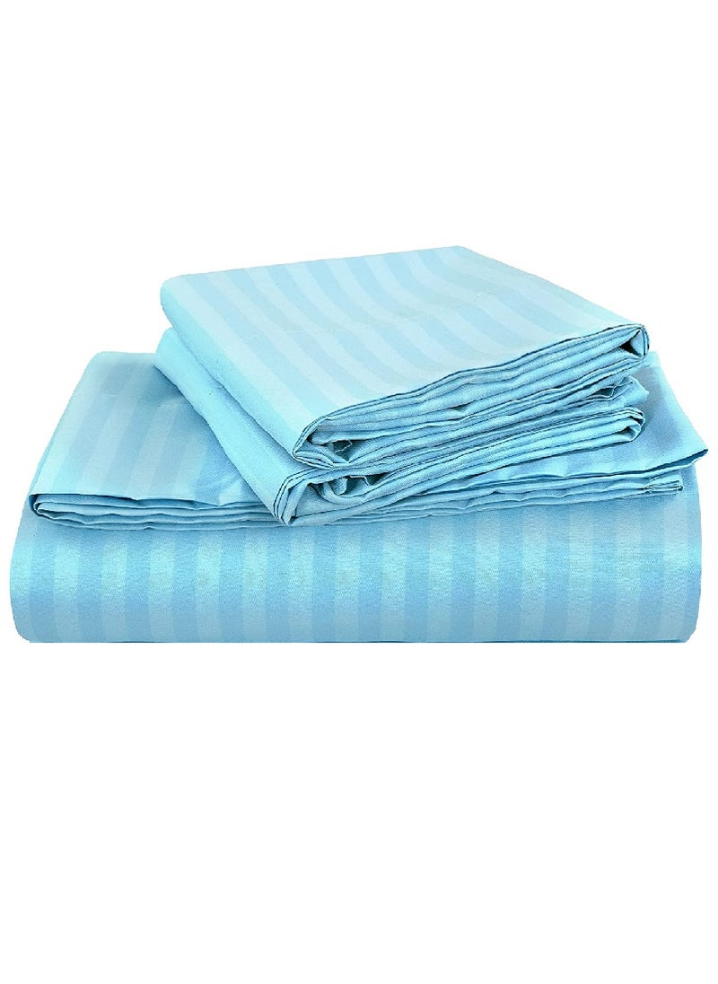 Blueberry Extra Deep Pocket Sheets 100% Cotton 3 Piece Sheet Set 120x200+15cm - Image 1