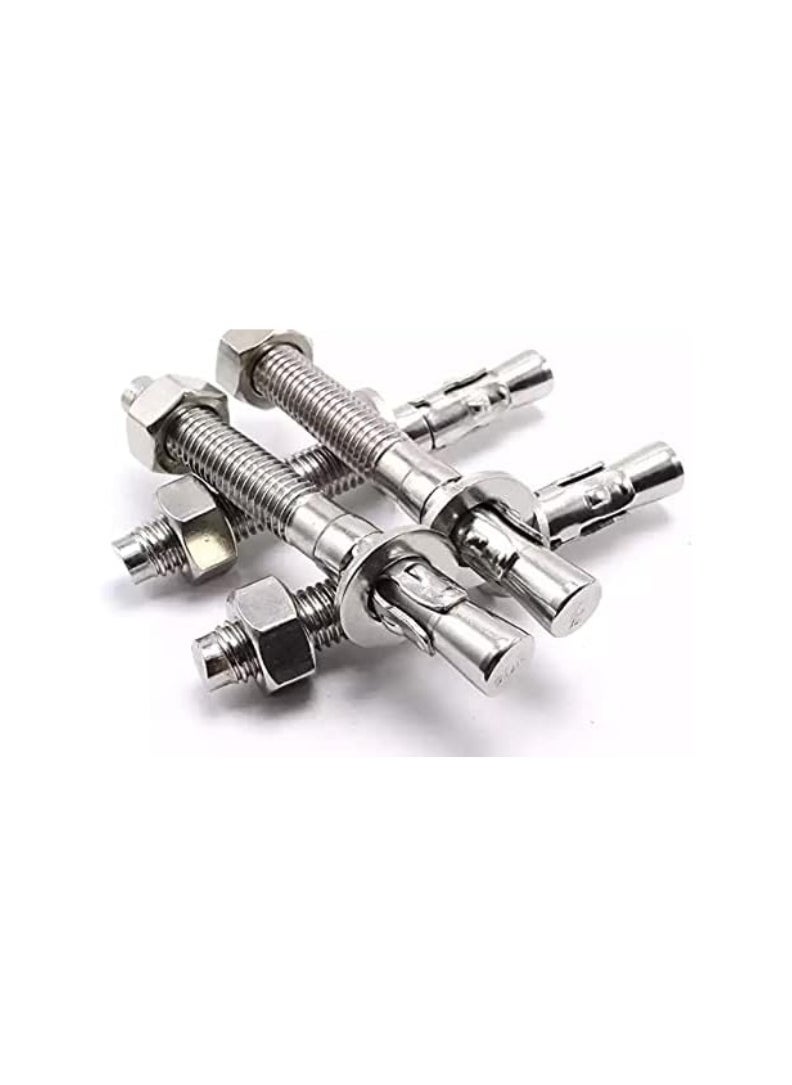 KNP - KNP Stainless Steel Anchor Bolt 12x80mm Pack of 1 is a robust and versatile fastening solution designed to provide secure anchoring in various construction and industrial applications. - Image 1