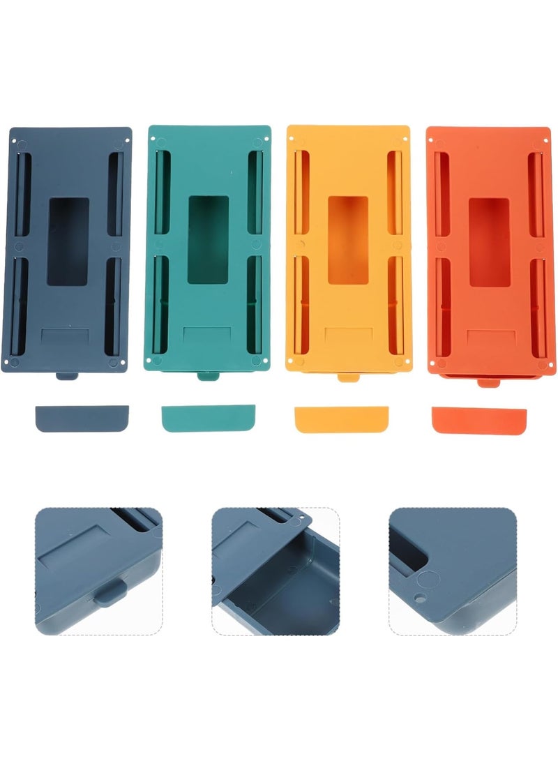 SOLARAE Pen Holder Under Desk Organisers, Under Desk Drawer 4 Pack Under Desk Storage, Drawer Organizer Set, Self-Stick Expandable Drawer Tray for Office, Home, School - Image 4