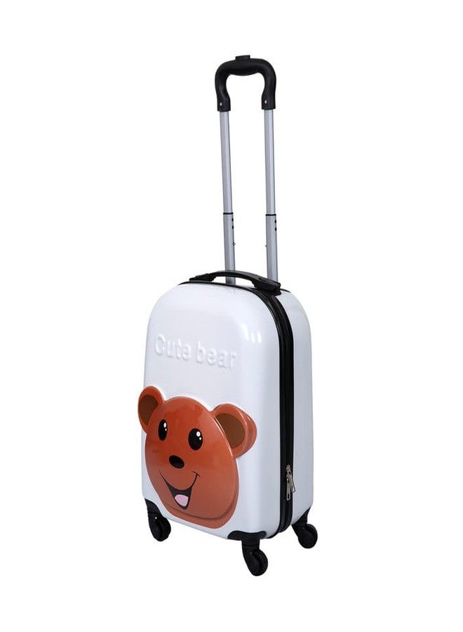 Polo Class Zoo White Bear Hard-Sided Polycarbonate Kids Trolley Bag -18 Inches - Image 3