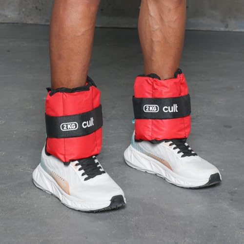 Cult Heavy Duty 4 kg Ankle Weights 2 kg Each with Reinforced Stitching for Strength Training, Running, Yoga, Pilates, Leg & Core Workouts - Image 2