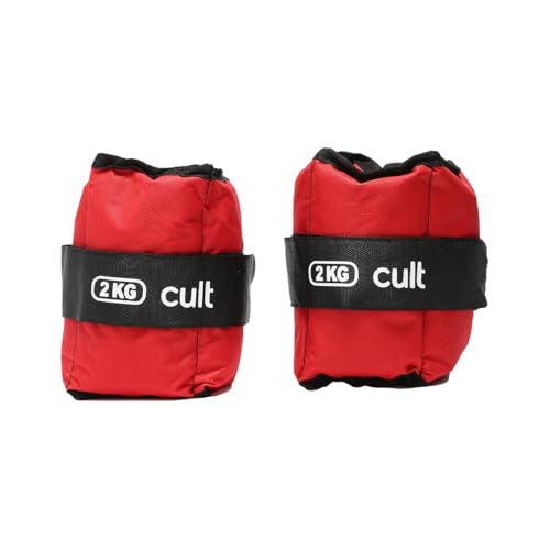 Cult Heavy Duty 4 kg Ankle Weights 2 kg Each with Reinforced Stitching for Strength Training, Running, Yoga, Pilates, Leg & Core Workouts - Image 1