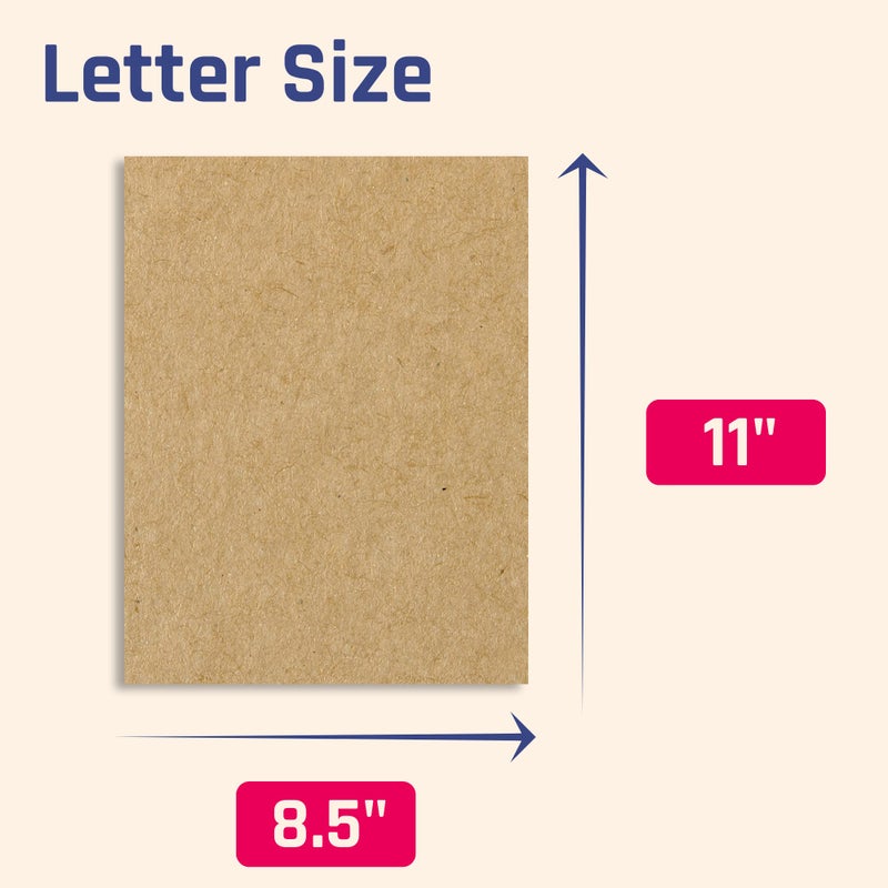 TownStix 50 Sheets, Brown Kraft Cardstock, 200 GSM (75 lb. Cover), 8.5 x 11 inches - Image 2
