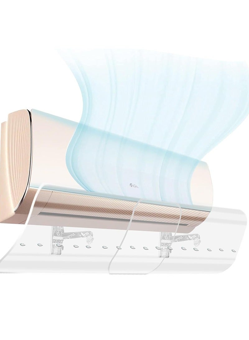 Yoawllty Adjustable Air Conditioner Deflector, Ac Deflector, Easy Installation Without Punching For Wall, Adjustable Size to Fit All Types And Sizes Of Air Conditioners(Clear) - Image 1