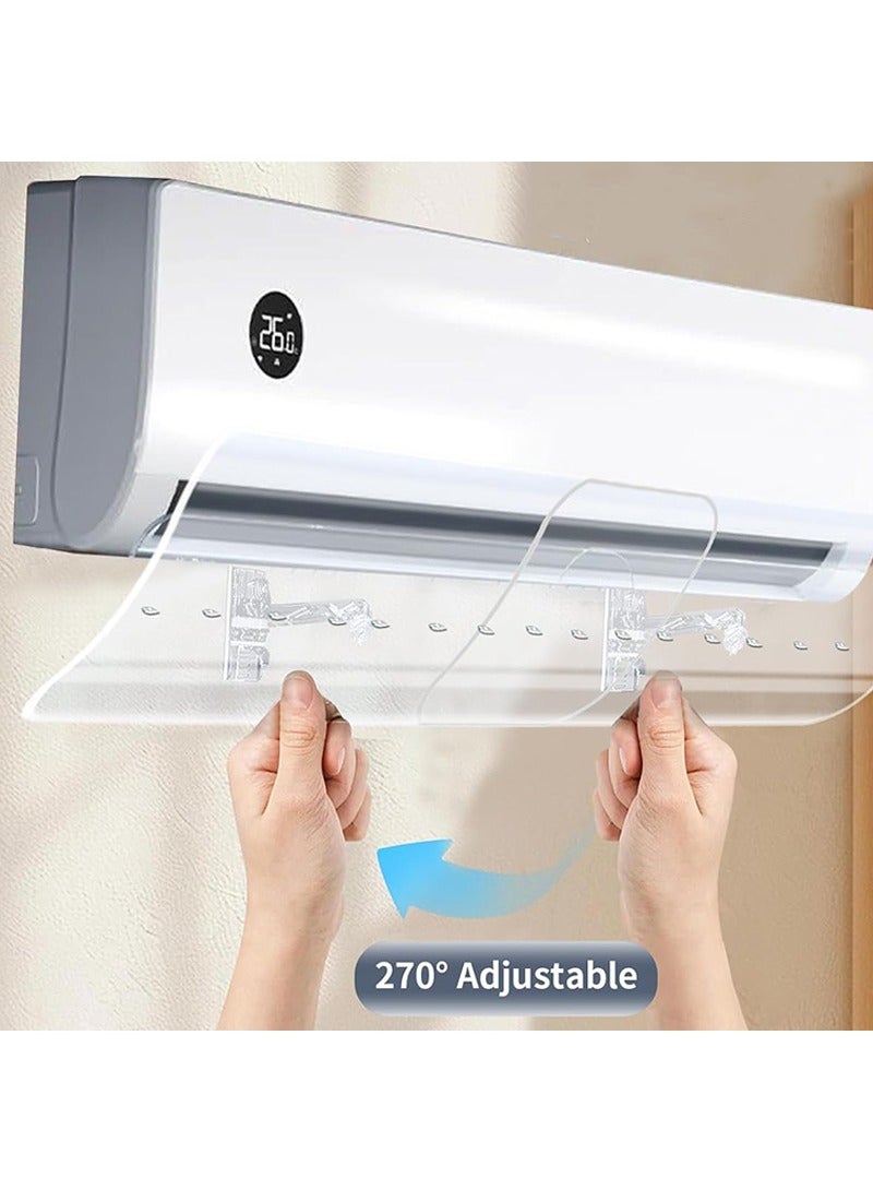 Yoawllty Adjustable Air Conditioner Deflector, Ac Deflector, Easy Installation Without Punching For Wall, Adjustable Size to Fit All Types And Sizes Of Air Conditioners(Clear) - Image 2
