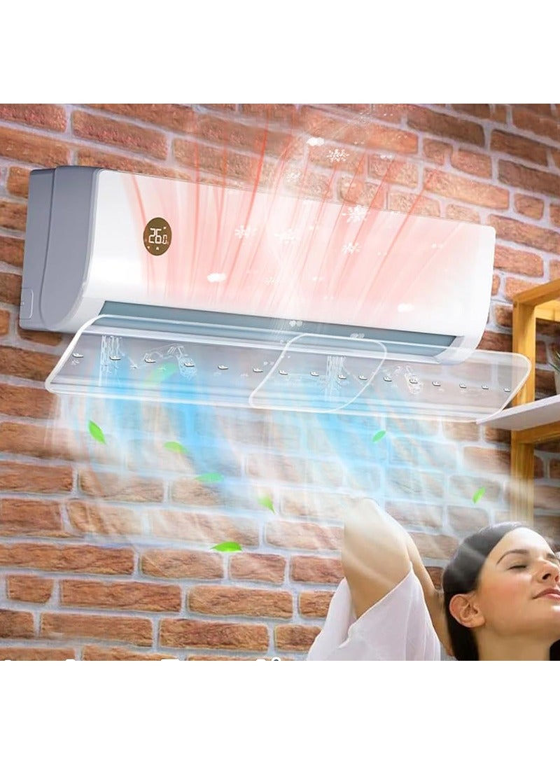Yoawllty Adjustable Air Conditioner Deflector, Ac Deflector, Easy Installation Without Punching For Wall, Adjustable Size to Fit All Types And Sizes Of Air Conditioners(Clear) - Image 4