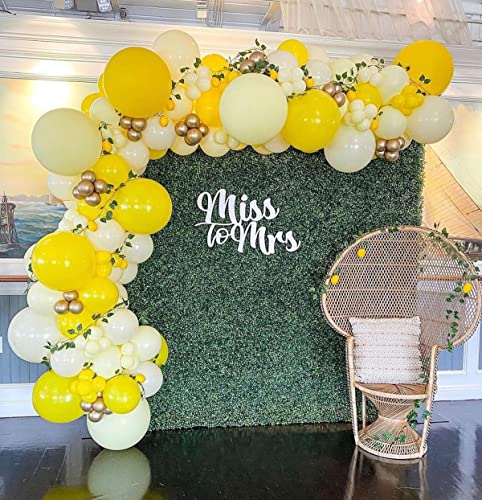 Baolaiballoon 124pcs Yellow Balloon Arch Kit Lemon Daisy Honeybee Theme Yellow and Gold Balloons for Birthday Parties Wedding Baby Shower Party Anniversary Party Decoration - Image 1