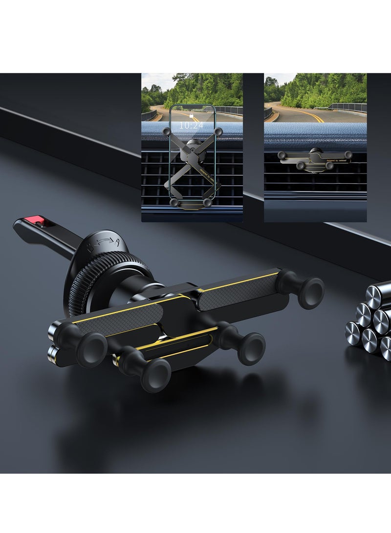 SYOSI Car Phone Holder Mount 2023 Upgrade, Gravity Air Vent Phone Mount, Hands-Free Car Phone Holder, Auto Lock, Compatible with Mobile Phones Under 7 Inches, Secure Mobile Holder for Car - Image 1