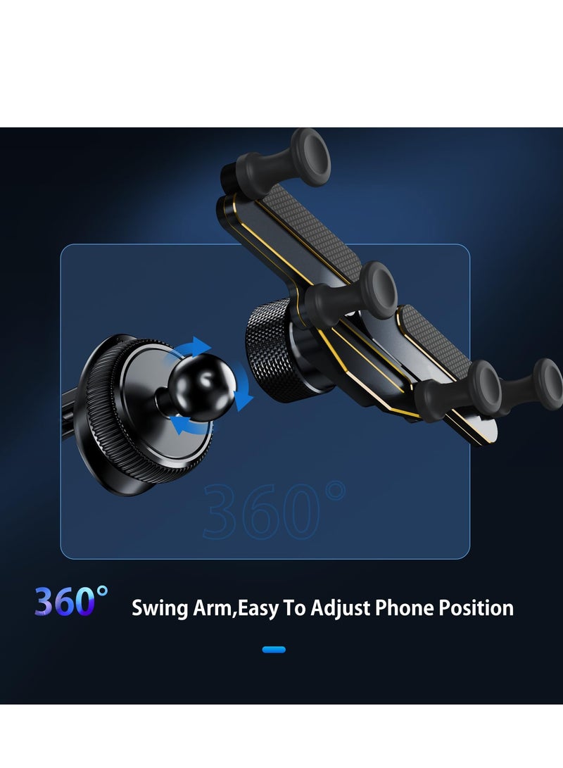 SYOSI Car Phone Holder Mount 2023 Upgrade, Gravity Air Vent Phone Mount, Hands-Free Car Phone Holder, Auto Lock, Compatible with Mobile Phones Under 7 Inches, Secure Mobile Holder for Car - Image 2