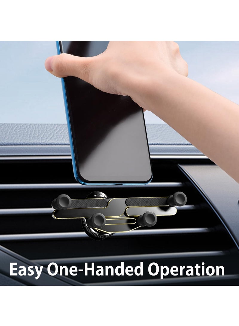 SYOSI Car Phone Holder Mount 2023 Upgrade, Gravity Air Vent Phone Mount, Hands-Free Car Phone Holder, Auto Lock, Compatible with Mobile Phones Under 7 Inches, Secure Mobile Holder for Car - Image 3