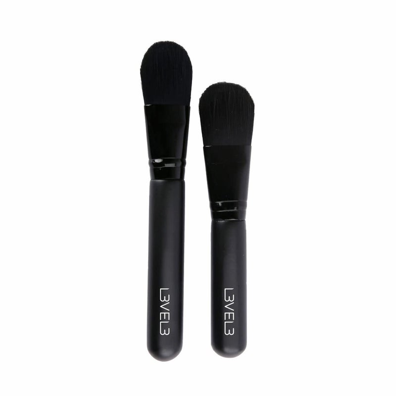 L3 Level 3 Facial Mask Application Brushes Set  Black Cosmetic Brush for Facial Mask Scrub and Serum  Professional Beauty and Skin Care Applicator Tool