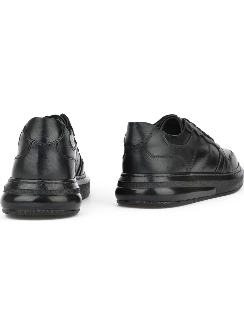 زيا , Men's Leather Sneaker 143423Z71 Black