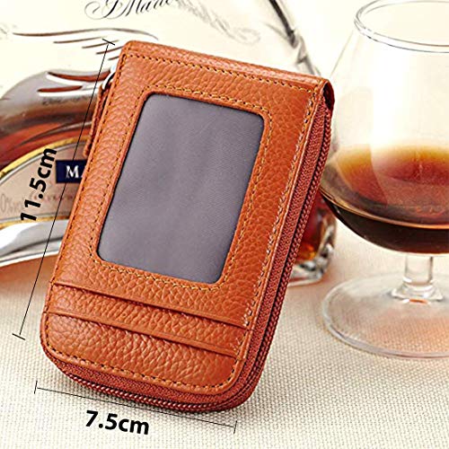 Stealodeal Orange RFID Protector Leather Credit/Debit/ATM 9 Cards Slots & 2 Cash Slots & 1 ID Slots Men/Women Card Holder - Image 5