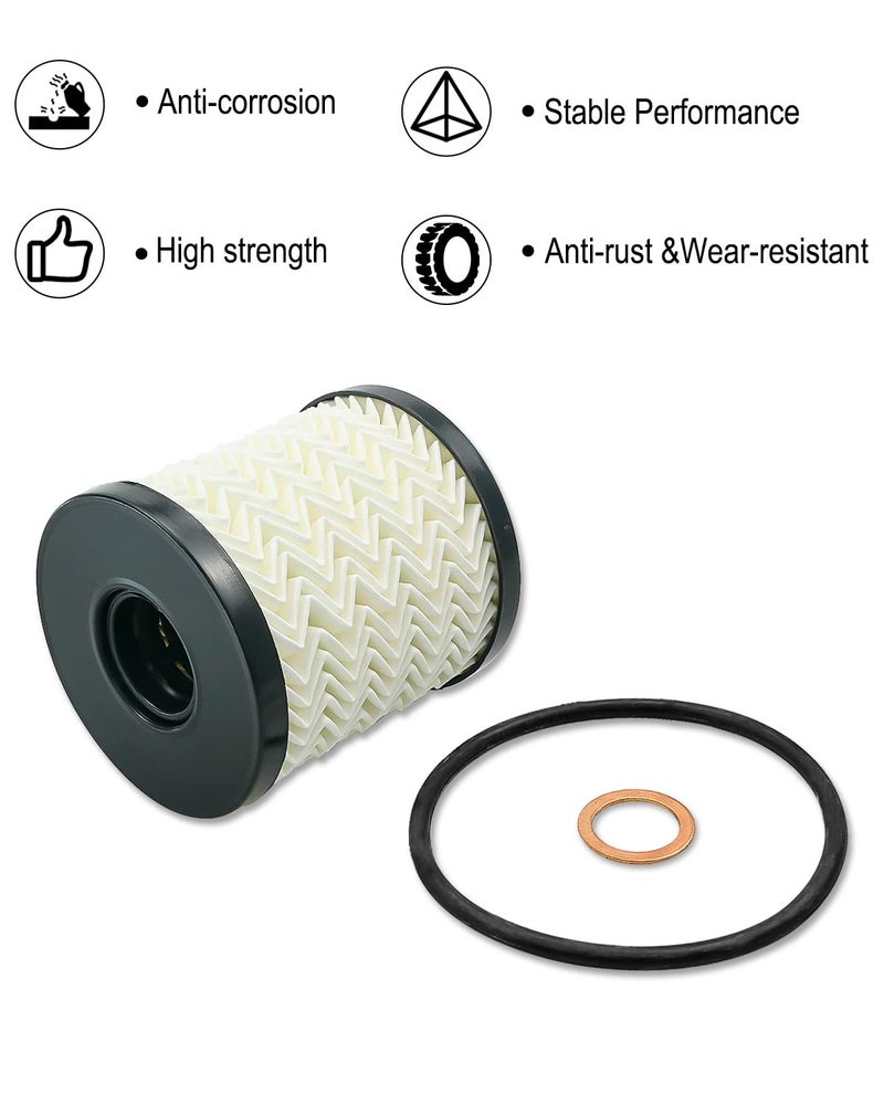 GUZIKO Oil Filter Kit 2 Pack Fit for Mini Cooper R56 R60 R58 R59 Countryman Clubman Paceman Coupe Replace 11427622446 - Image 3