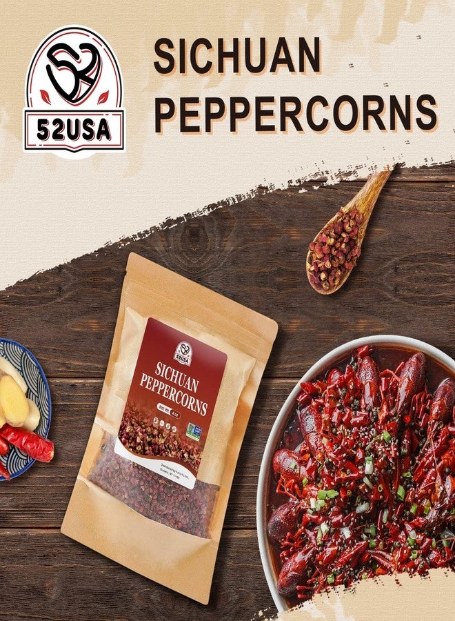 52USA Sichuan Peppercorns, Szechuan Peppercorns(4OZ), Authentic Szechuan Red Peppercorn, Less Seeds, Strong Flavor, Whole Sichuan Red Peppercorns, Tingly Numbness, Key for Mapo Tofu and Sichuan Dishes - Image 2