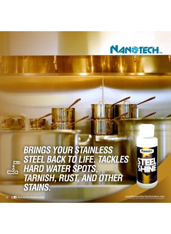 Nanotech Surface Solutions Steel Shine - Stainless Steel Deep Cleaner, Polish, Rejuvenator - Image 3
