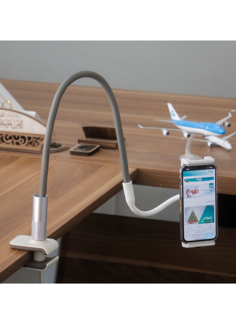 Synchro Tablet and Mobile Holder 4-13 Inch with Screw Arm and Flexible Clamp 80cm Length  - Image 2