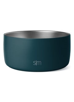 Stainless Steel Pet Water Bowl for Dogs & Cats | Reusable Insulated Stainless Steel Food Bowls for Dog Cat | No Tip No Slip BPA Free | Bentley Collection | Medium (32oz) | Riptide
