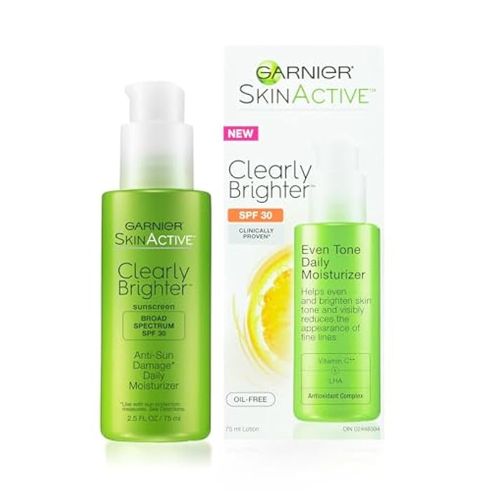 Garnier SkinActive Clearly Brighter SPF 30 Face Moisturizer with Vitamin C, 2.5 Fl Oz (75mL), 1 Count (Packaging May Vary) - Image 1