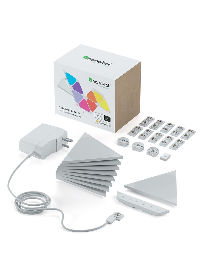 نانوليف Nanoleaf Shapes Mini Triangles Starter Kit (9 panels) - NL48-0002TW-9PK-UK | Nanoleaf - Image 1