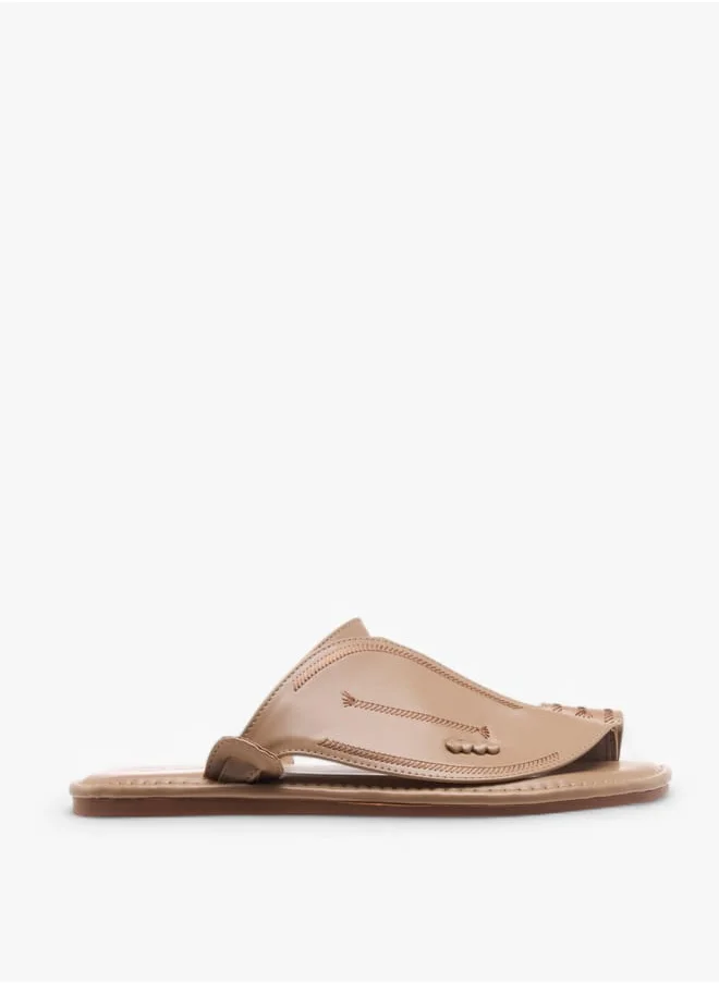 الواحة Men's Textured Slip-On Arabic Sandals