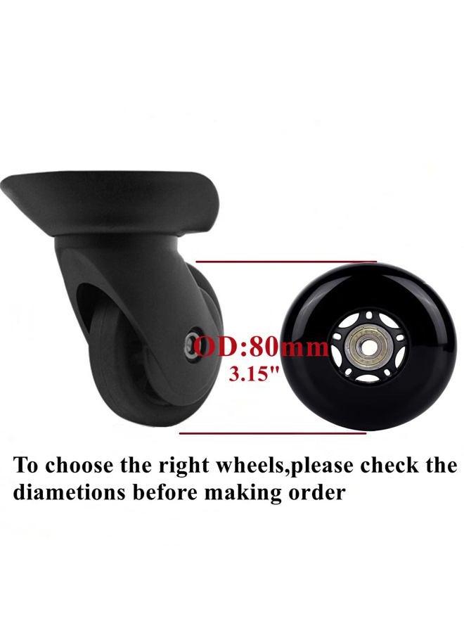 Oro 1 Pair Luggage Wheels Replacement 8024mm with 8mm(0.31") Bearings 35mm(1.37") 40mm(1.57") Axles Wrenchs Repair Set for Suitcae - Image 4