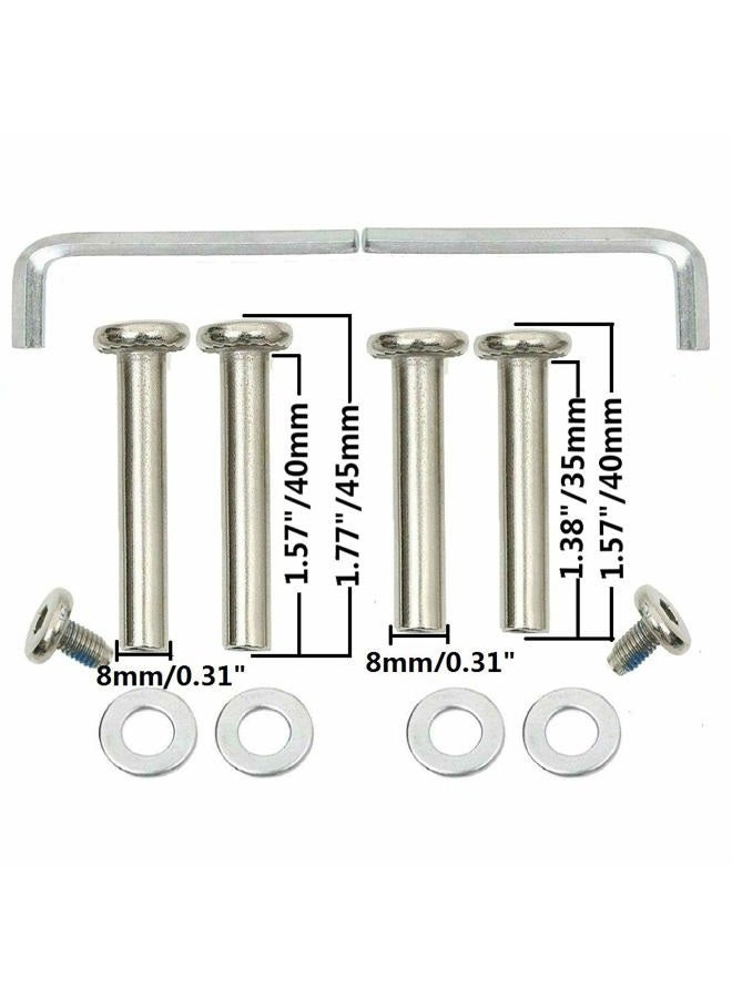 Oro 1 Pair Luggage Wheels Replacement 8024mm with 8mm(0.31") Bearings 35mm(1.37") 40mm(1.57") Axles Wrenchs Repair Set for Suitcae - Image 3