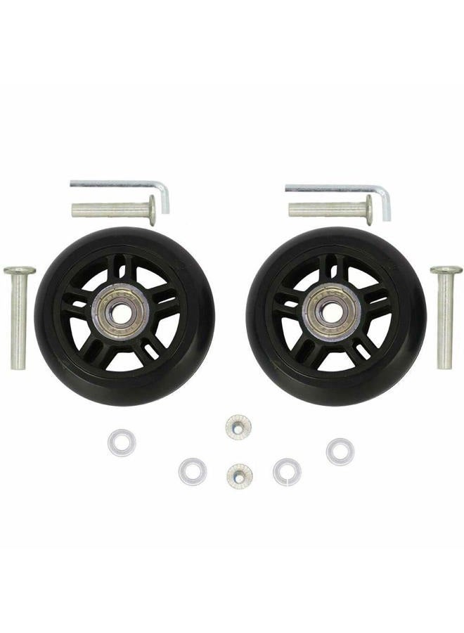 Oro 1 Pair Luggage Wheels Replacement 8024mm with 8mm(0.31") Bearings 35mm(1.37") 40mm(1.57") Axles Wrenchs Repair Set for Suitcae - Image 1